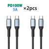 UGOURD PD240W Ultra Fast Charge Cable Type Usb C 100W type c Charger Cable for 15 MacBook Pro With E-Marker chip