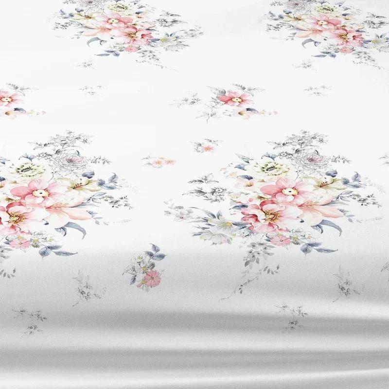 1 Fashion And Simple Modern Plant Flower Printed Matte Bed Sheet, Bedroom Printed Bed Cover, Bedding (Excluding Pillowcases)