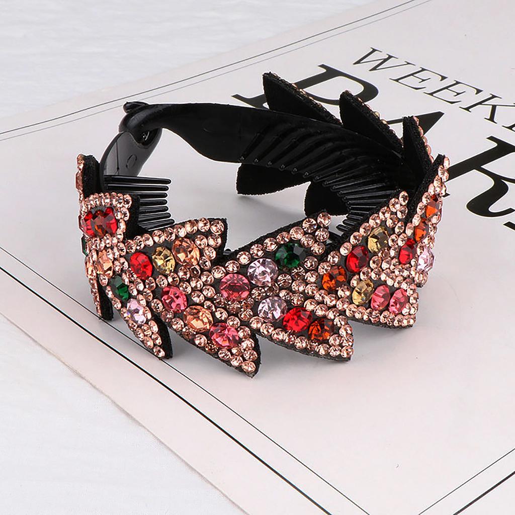 Hair Bun Maker Holder Rhinestone Deft Hair Claw Clamps Hairband Strong Bun Must-have Tool Hair Accessories