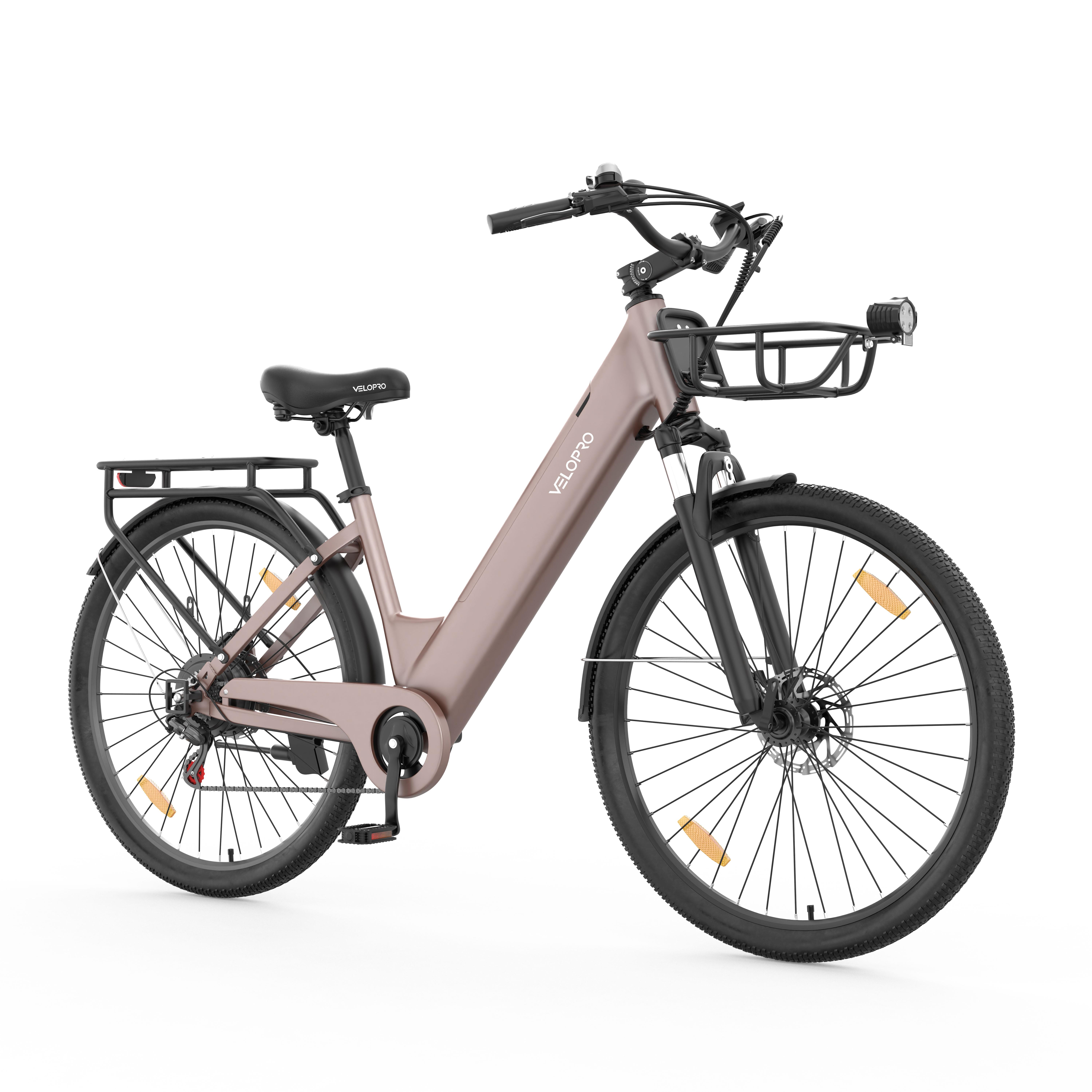 VELOPRO C1 PRO 27,5  City E-Bike mit 250W Motor 36V 18Ah Akku champagner