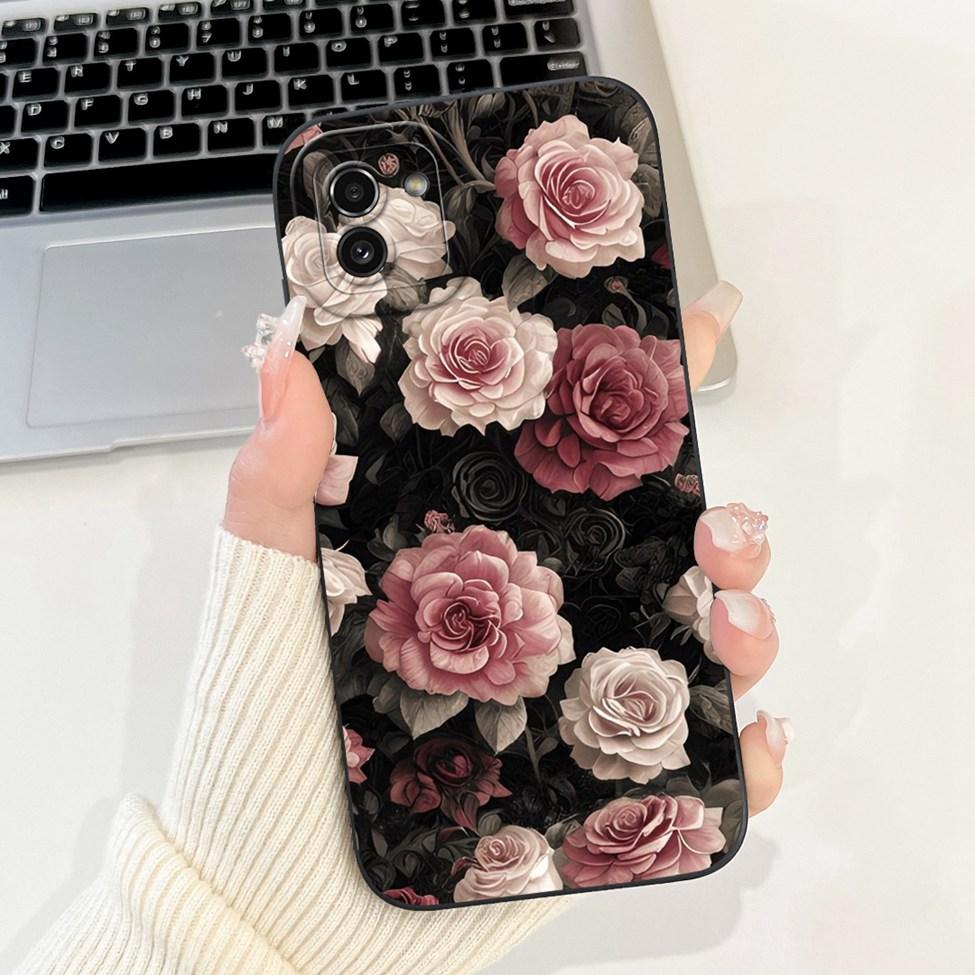 For Samsung Galaxy A03 Case Cover Luxury Fashion Flower Kawaii Cute Shockproof Phone Case For Samsung SM-A035F SM-A035M SM-A035G