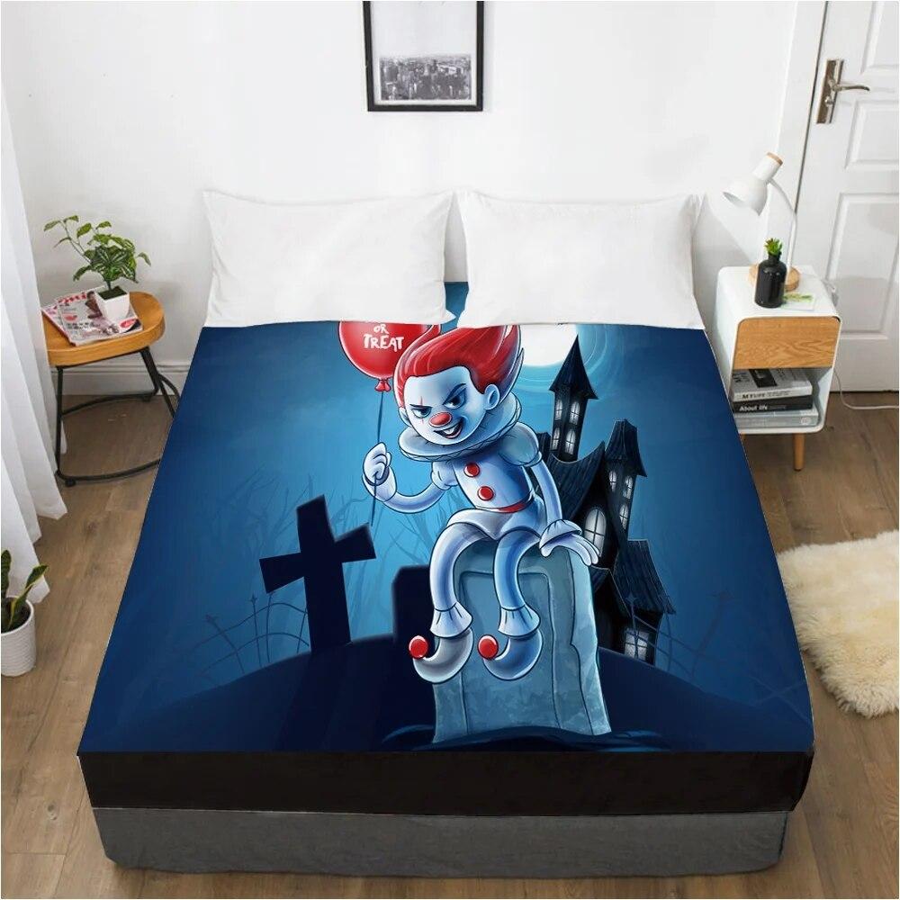 Cartoon Hallowmas Children's Elastic fitted sheet bed sheet With An Elastic Band Mattress Cover Bed cover for kids scarecrow