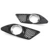 1 Pair Car Front Bumper Fog Light Grille Fog Lamp Grill Cover with Chrome Frame for Benz C-Class W204 2008-2010