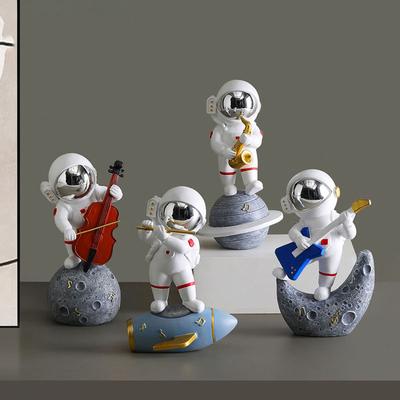 NORTHEUINS Nordic Resin Astronaut Figurines for Interior Cosmonaut Statue Home Living Room Bedroom Desktop Decoration Accessorie