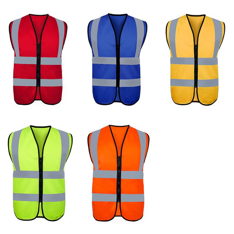 Multi-Pocket Reflective Safety Vest for Construction and Traffic Duty
