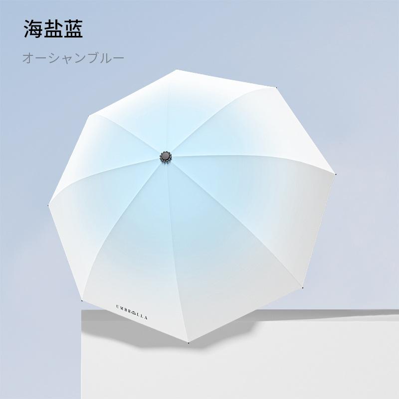 Parasol lady advanced sense gradual change automatic three-fold umbrella wind sun umbrella sun protection UV protection