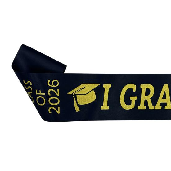 Graduation Ribbon Letter Print Adjustable Length Class of 2026 Celebration Ribbon Ceremony Outfit Accessory