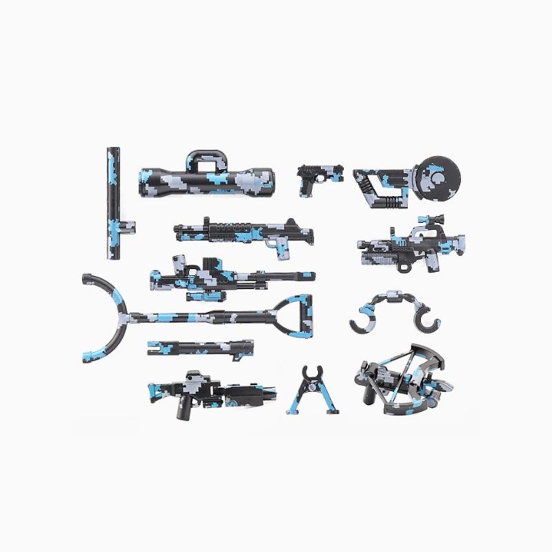 Military WWII Weapons Building Blocks Soldier Figure Toy Gatling M2 Heavy Machine Gun NSV M19 Box Rifle Bullet Chain Mortar K045