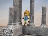 In Three Diorama Temple Pillar for Miniature Ruins Background Scale Compatible Good Directions Figures, Display, 1/12 (Pillar D)