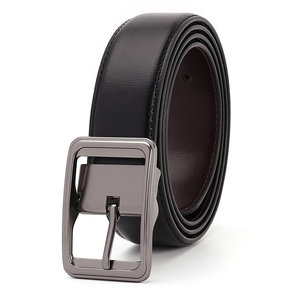 Japanese Buckle Belt Men'S Leather Casual Two-Layer Cowhide Belt Men'S High-End Men'S Belt