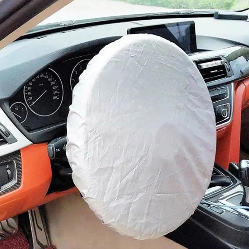50Cm Car Steering Wheel Sun Shade Cover Sunshade Protector Silver Cover Sun Block Anti-Heat Cover Steering Wheel Cover Sunscreen