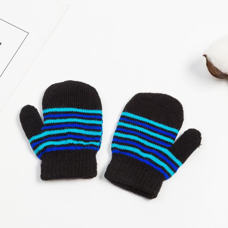 

Детские зимние теплые утепленные перчатки для девочек и мальчиков, детские милые варежки, имитация перчаток с длинными пальцами для детей от 1 до 5 лет чёрный