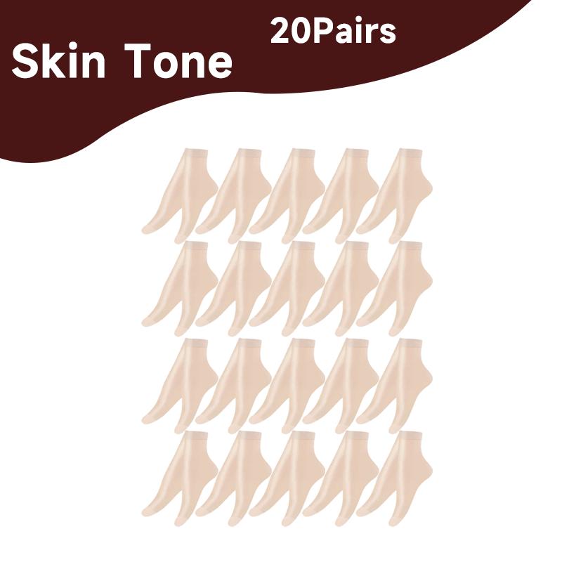 20-100Pcs Summer Socks Skin Color Transparent Ultrathin Women Crystal Silk Socks Nylon Ladies Female Summer Short Ankle Meias