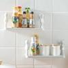 Simple Bathroom Wall Hanging Guardrail Hook Rack Creative Free Punch Storage Rack Kitchen Spice Rack Organizer