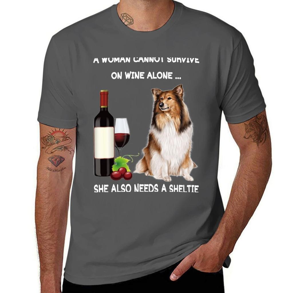 Sheltie Tshirt Casual Loose Fit Short Sleeve Tshirt