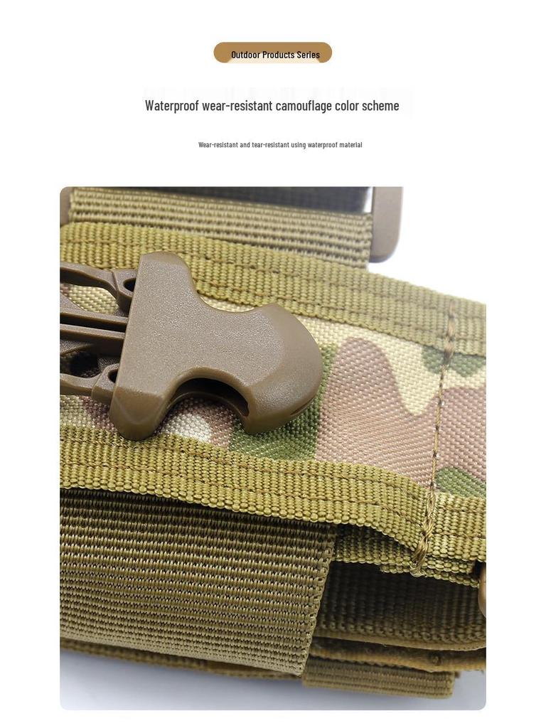 Tactical Camouflage Walkie-Talkie Molle Pouch: Adjustable Military Waist Bag Accessory