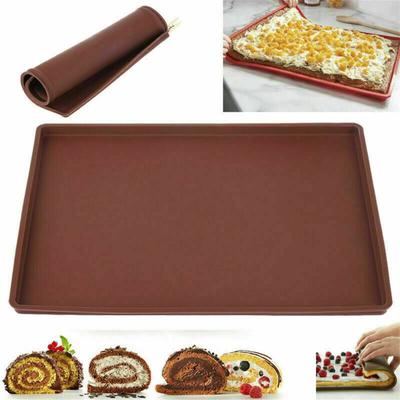 Silicone Cake Roll Mold Oven With Cake Roll Cushion Baking Tray, Hand Tools For Baking Non Stick Bottom