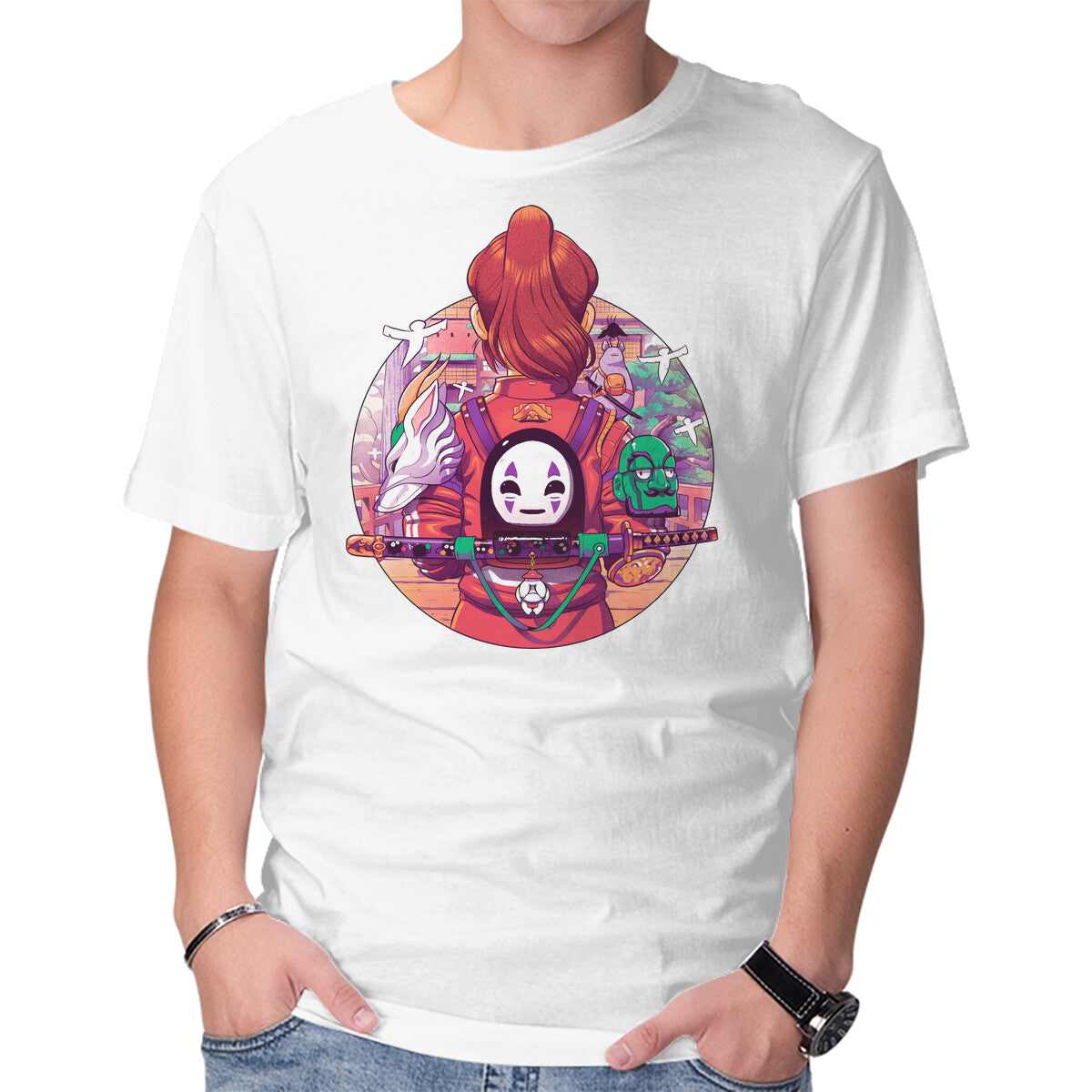 Unisex Crew Neck T-Shirt Spring Way Graphic Short Sleeve Casual Tee XS