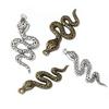 5pcs Antique Silver Color Bronze Snake Charms Pendant DIY Handmade Jewelry Making Accessories Findings for Necklace Bracelet