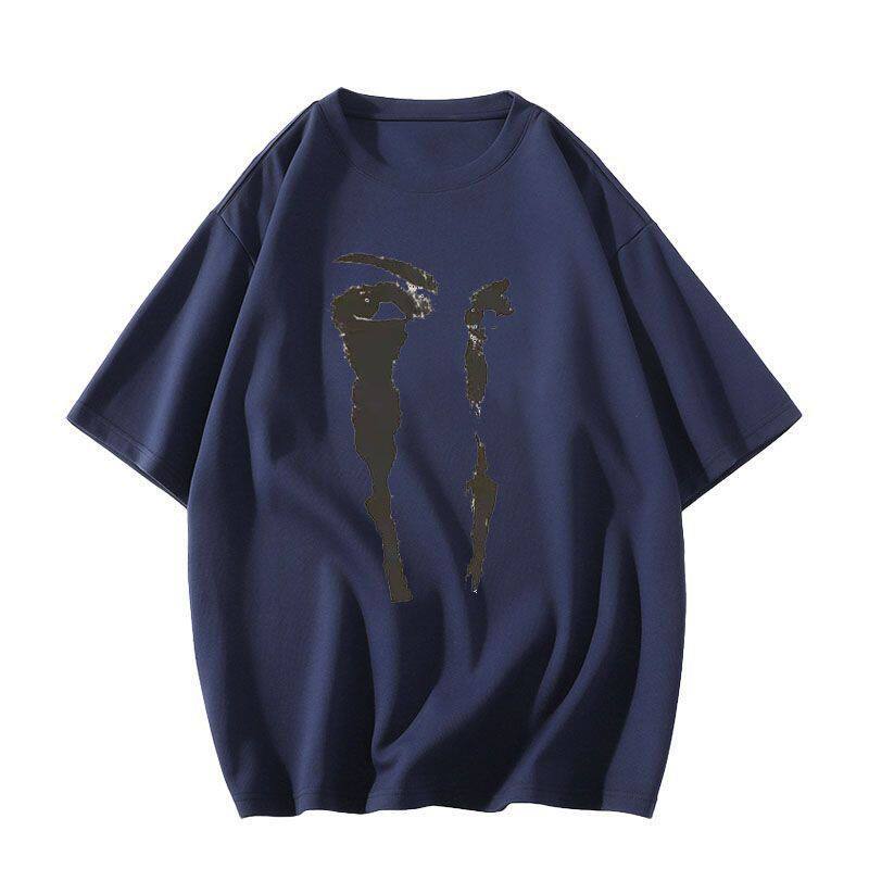 American high street white cotton short-sleeved t-shirt women's summer new trendy brand fat mm large size loose half-sleeved top ins
