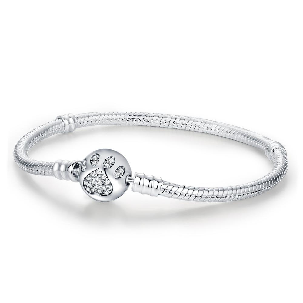 925 Silver Flower Heart Bracelet Sparkling Sun Moon Star Bracelet for women Fit original charms beads jewelry love gift