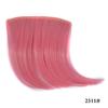 Hair Bangs 2Clips Clip-in Synthetic Hair Extension Rainbow Colorful Frontal Fake Fringe Hairpiece Instant Creative Hairstyle