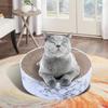 Pet Round Scratcher Bowl Corrugated Paper Cat Sleeping Nest Toys Marble Type