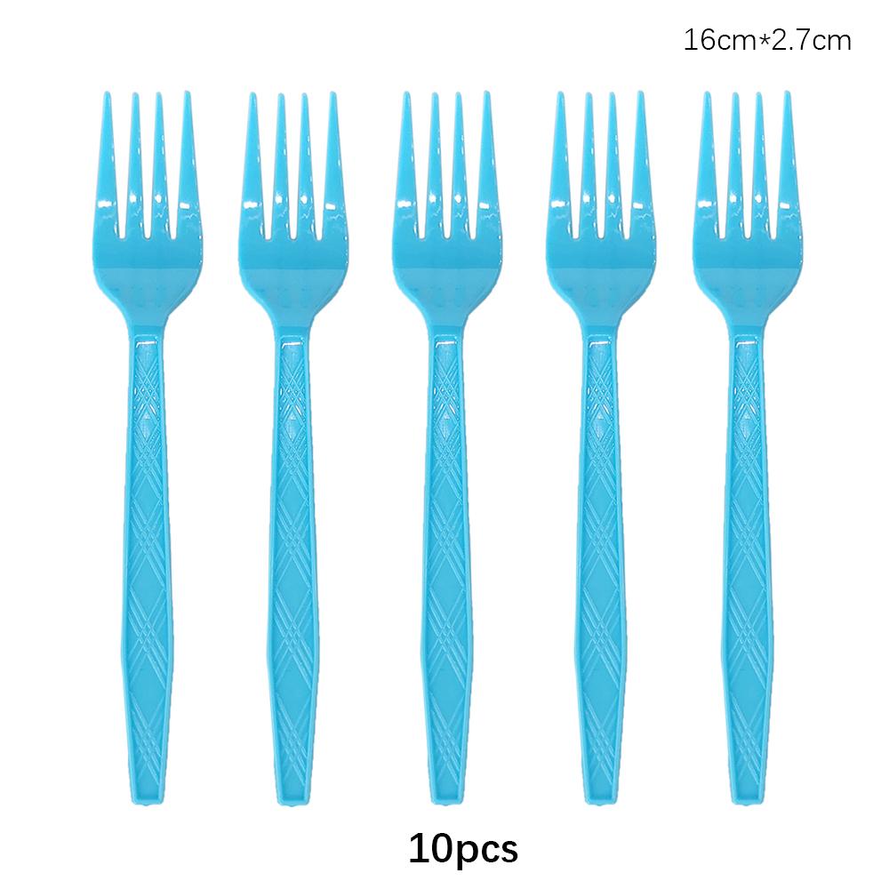 Disposable Knife Fork Spoon Cutlery Set Pink Blue Disposable Tableware Birthday Party Decorations Wedding Baby Shower Supplies
