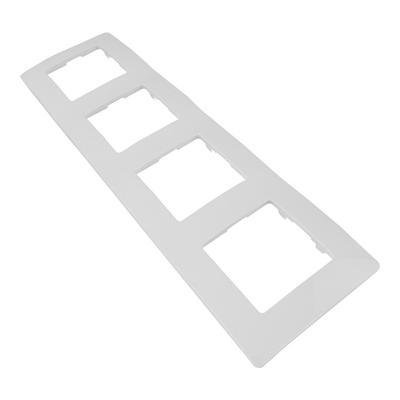 Decorative Masking Frame for Quadruple Sockets and Switches White