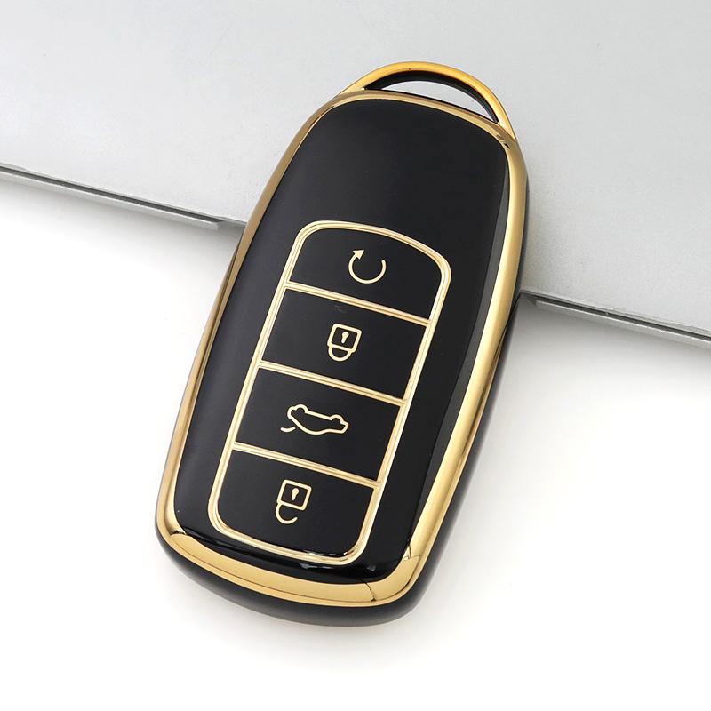 

Чехол для ключа автомобиля для Chery Tiggo 4 5X 7 Pro 8 Exeed Txl Tx Lx Tiggo 8 Pro Tiggo 8plus New 5 Plus 7 Pro 4 TPU Чехол Брелок Держатель gold edge key cover чёрный