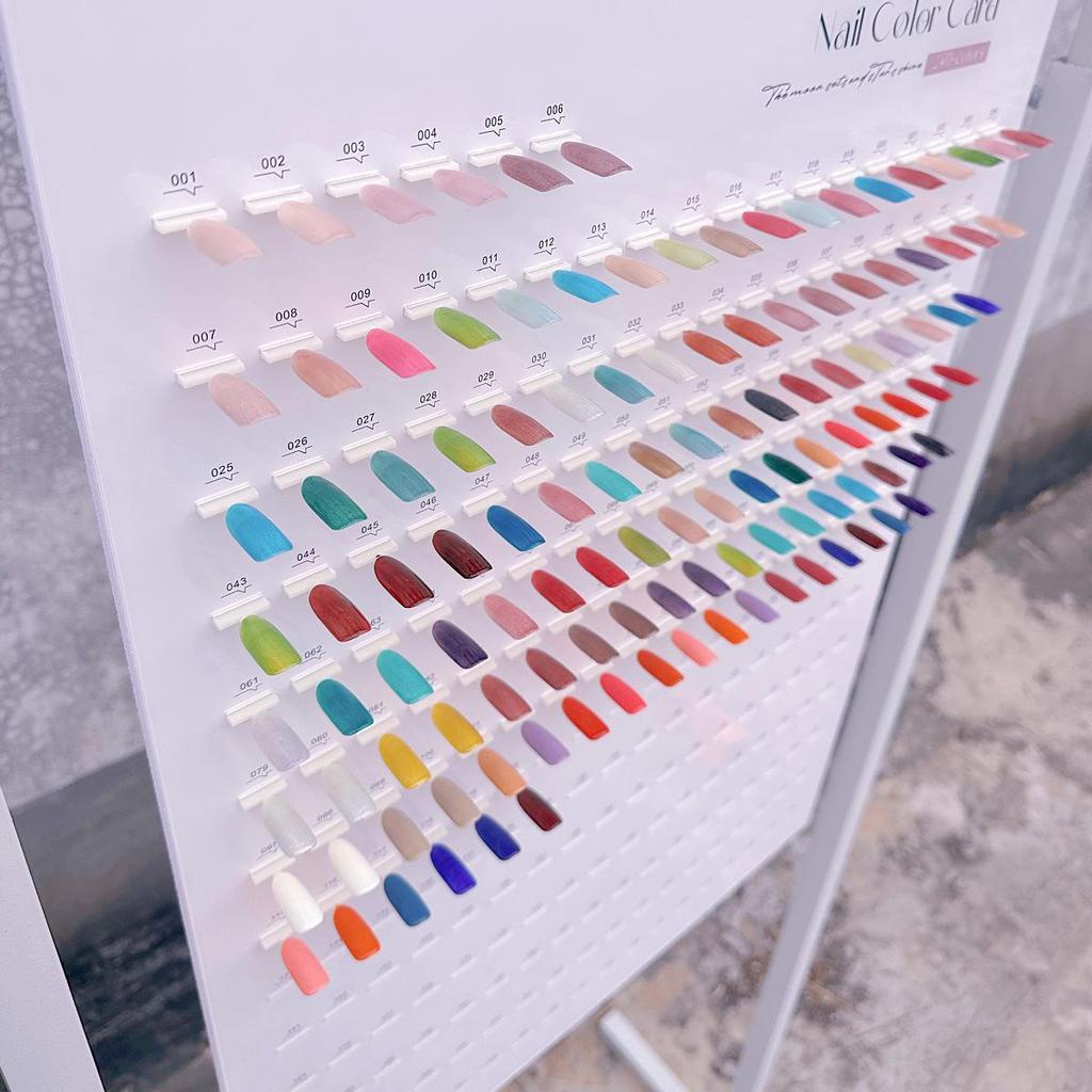 Acrylic Color Comparison Display Board with Inlaid Style, No-Glue Gel Nail Sample Book
