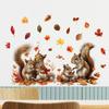 Maple Leaf Squirrel Wall Sticker - Removable Self-Adhesive Art for Living Room, Bedroom, Entrance, or Cabinet (MLC109)
