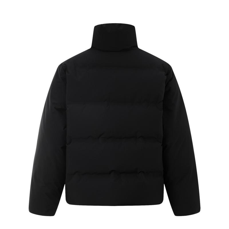 Li Ning CF Suo Red Velvet Short Down Jacket Comfortable Versatile Warm Windproof Water-Resistant Women Jacket Black AYMU472-4