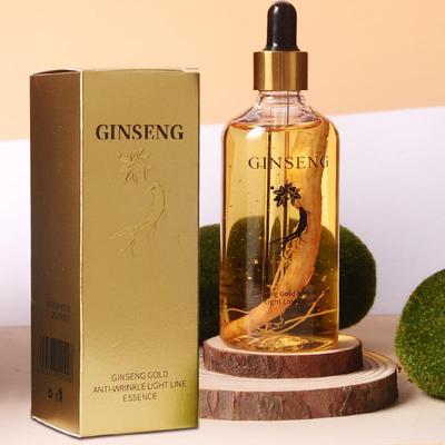 Gold Ginseng Gesichtsserum 100ml, Hyaluronsäure Feuchtigkeitsspendende Feuchtigkeitsspendende Straffende Essenz zur Faltenreduzierung