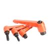 M4 M5 M6 M8 M10 M12 Orange/Black External Thread Adjustable Handle L-shaped Rotary Mechanical Tool Clamping Lever Machinery Handle