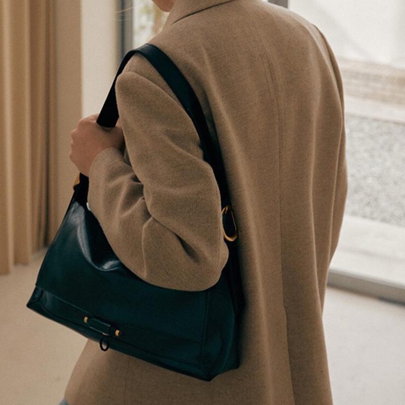 IELGY Универсальная большая сумка-мессенджер на одно плечо из мягкой лакированной кожи — фото 8