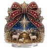 Indoor Winter Holiday Decorations Christmas Faux Diamond Painting Tabletop Ornaments, Beginner-Friendly DIY Acrylic Rhinestone Art Decor Craft