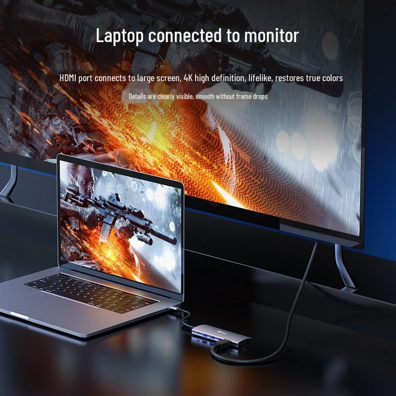 Biaz USB-C Docking Station: 4K Projection, Universal Phone HDMI/VGA Converter & Splitter