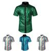 Camisa de Vestir Retro Disco de los 70 para Hombre con Tejido de Poliéster para Cosplay y Ropa de Fiesta