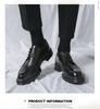 Leder-Loafer für Herren: Business & Freizeit, Atmungsaktive Formelle Schuhe, Niedrig geschnitten, Dicksohlig, Britischer Stil für Hochzeiten.