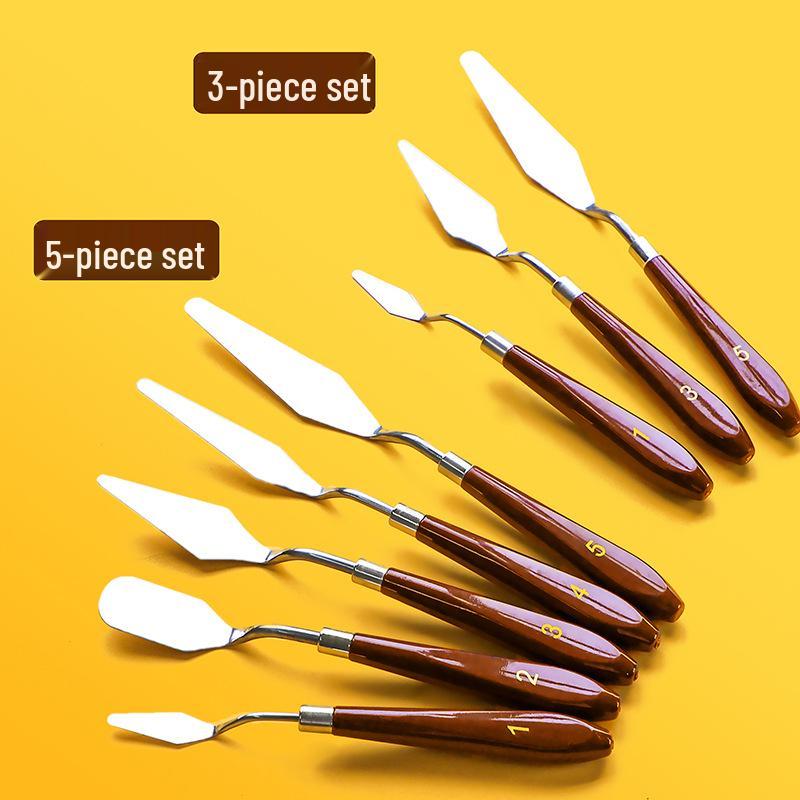Conjunto Completo de Raspadores para Pastel a Óleo: Ferramentas de Textura de Pigmento com Areia de Quartzo e Paleta Acrílica