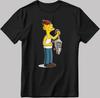 The Simpsons Funny Character Short Sleeve White-Black Men's / Women's T Shirt R233