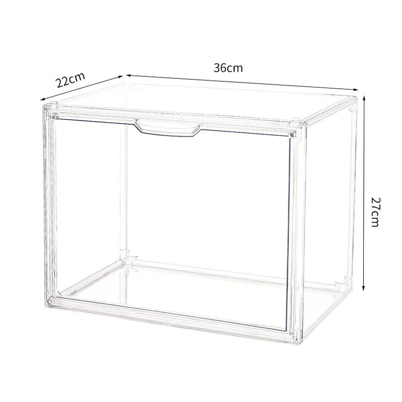 Acrylic Transparent Display Stand Blind Box Storage Box Dustproof Handmade Anime Car ModelStorage Box POP-MART Figures Organizer