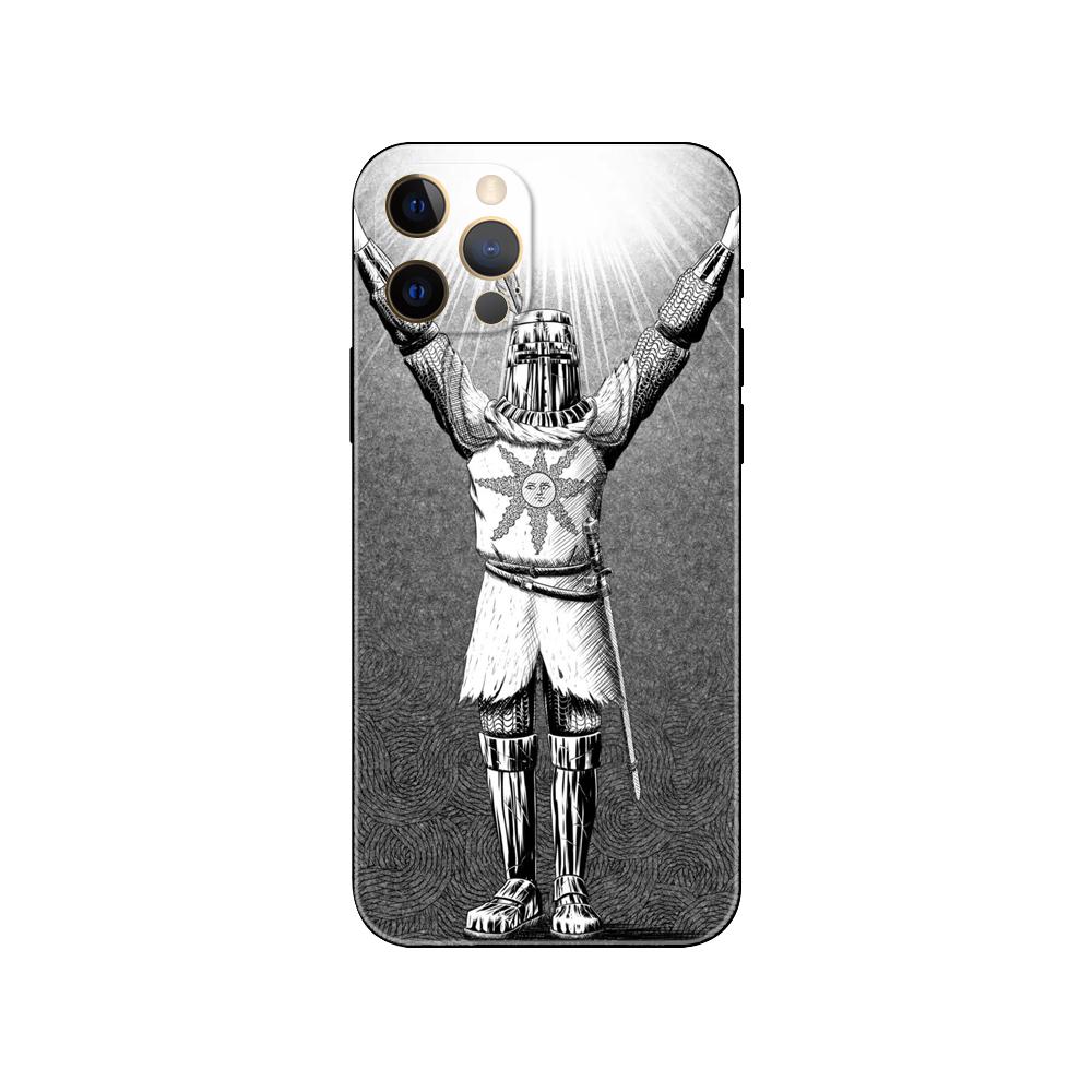 Praise the Sun Dark Souls Phone Case for Iphone 5 5s 2020se 6 6s 7 8 Plus X 10 XR XS 11 12 13 Mini Pro MAX Black Tpu Back Cover