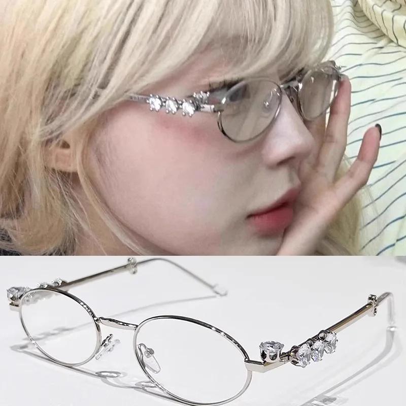 

Fashion Small Square Glasses Frame for Women Metal Blue Light Blocking Glasses Japanese Men Retro Trendy Reading Y2K Eyeglasses белый