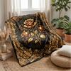 Ornate Bow Lace Pattern Theme blanket Lightweight Warm Flannel Blanket Decorative Throw Blanket for Home Decoration