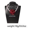 French light luxury romantic Valentine's Day imitation pearl fabric exaggerated rose necklace niche high-end design sense