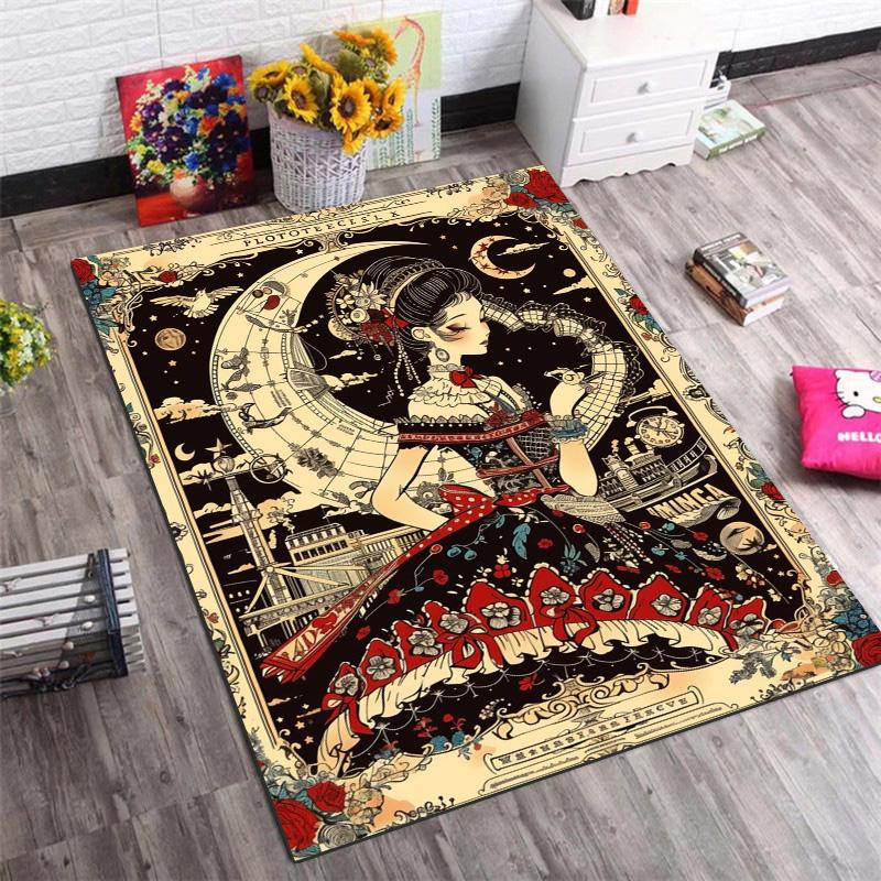 Tappeto Antiscivolo Vintage Circo Lolita, Tappeto per Camera da Letto Soggiorno