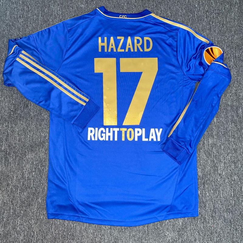 Königliches M Fußball Retro Langarmtrikot, Fußballtrikot Verein AC bar S Aufdruck einteilig.