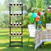 4 Tiers Wood Board Champagne Glasses Rack,Black 155cm Champagne Glass Holder Floor Mounted for Party,Weddings